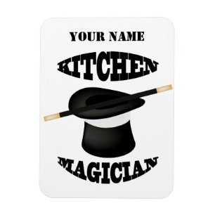 Kitchen Magician Chef Cook Custom Photo Magnet