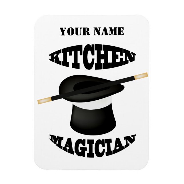 Kitchen Magician Chef Cook Custom Photo Magnet (Vertical)