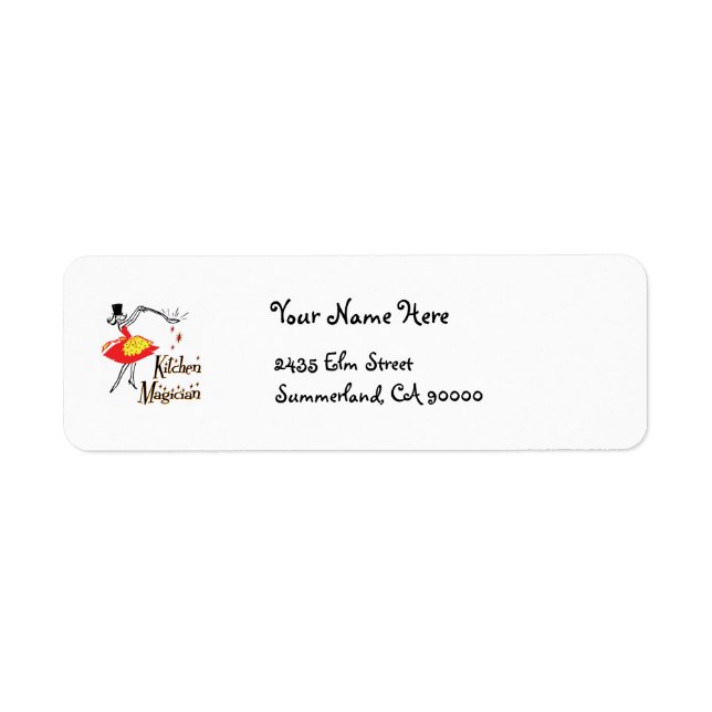 Kitchen Magician Retro Cook Address Labels (Front)