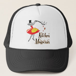 Kitchen Magician Retro Cooking Art Trucker Hat