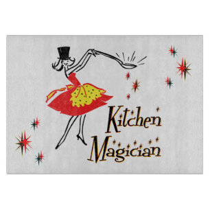 Kitchen Magician Retro Glass Cutting Board