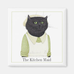 KITCHEN MAID CAT Square Magnet + Text II