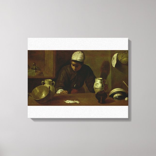 Kitchen Maid with the Supper at Emmaus, c.1618 Canvas Print (Front)