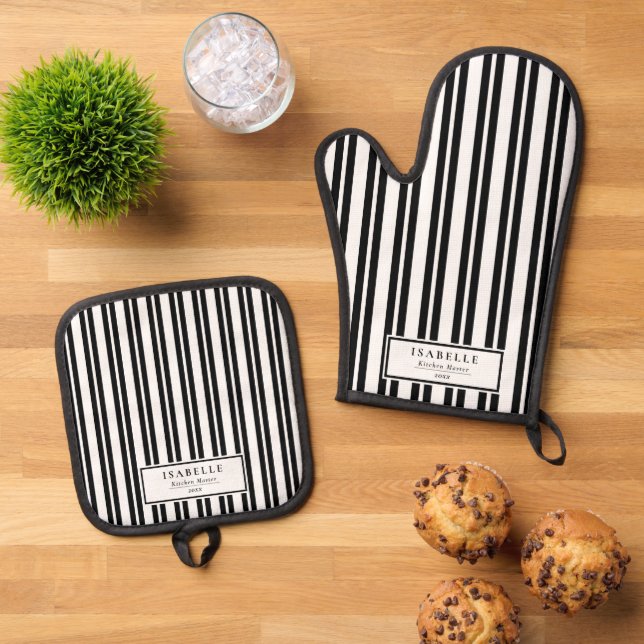 Kitchen Master Oven Mitt & Pot Holder Set (Top Down)