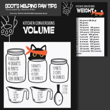 KITCHEN MEASUREMENT conversion chart 2 sides