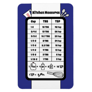 Kitchen Measurement Helper in Cobalt Magnet