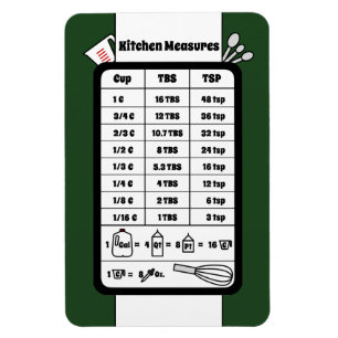 Kitchen Measurement Helper in Forest Magnet