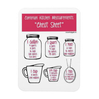Kitchen measurements magnet