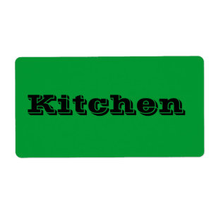 Kitchen Moving Labels in Green