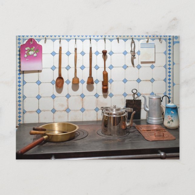 Kitchen of art nouveau postcard (Front)