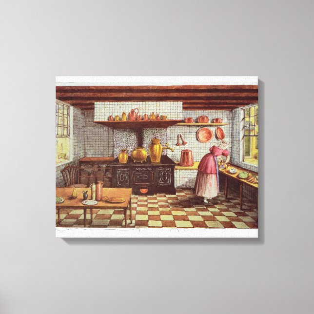 Kitchen of the Hotel St.Lucas Canvas Print (Front)