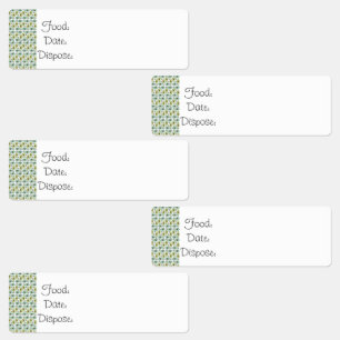 Kitchen Organisation Food Labels Avocado Pattern