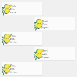 Kitchen Organisation Lemon Food Labels