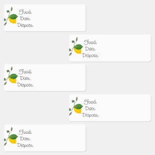 Kitchen Organisation Lemon Lime Food Labels 