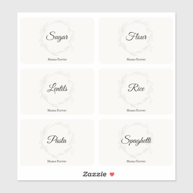 Kitchen Pantry Organisation Food Storage Labels  (Sheet)