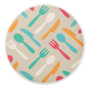 Kitchen pattern 3 ceramic knob