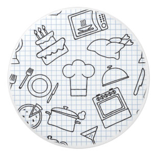 Kitchen Pattern 4 Ceramic Knob