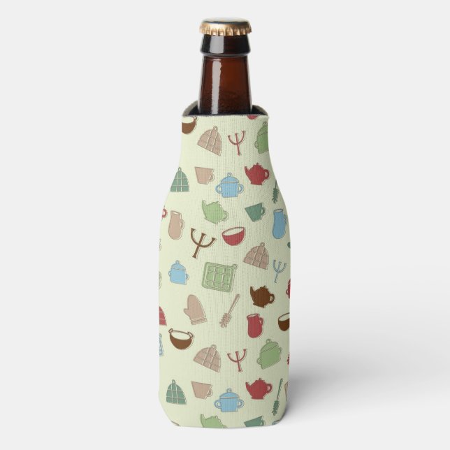 Kitchen pattern bottle cooler (Bottle Front)