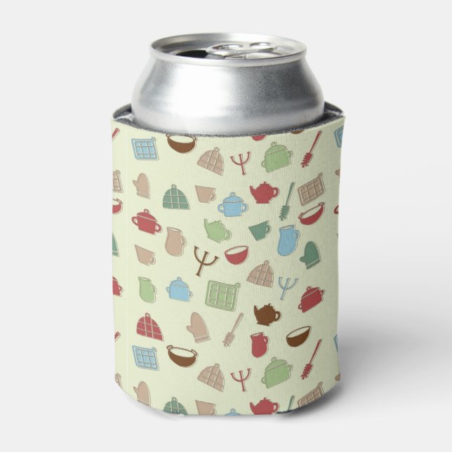 Kitchen pattern can cooler (Can Front)
