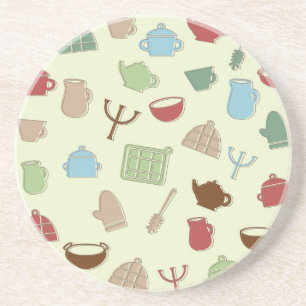 Kitchen pattern coaster