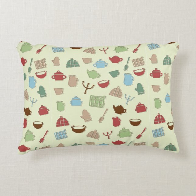 Kitchen pattern decorative cushion (Front)