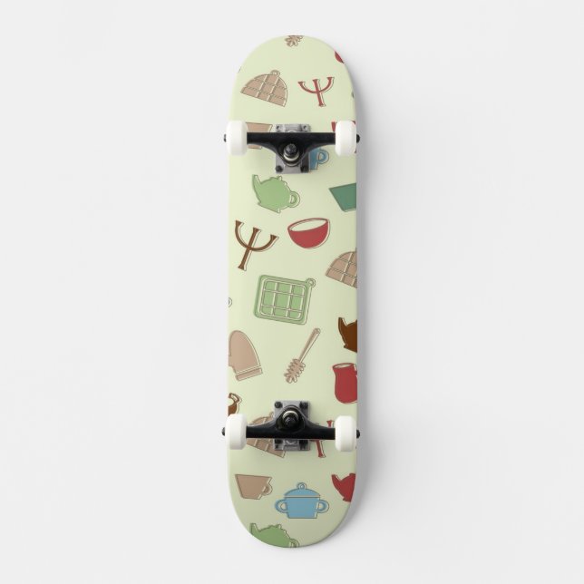 Kitchen pattern skateboard (Front)