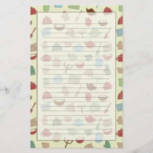 Kitchen pattern stationery