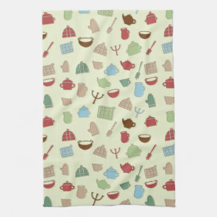 Kitchen pattern tea towel