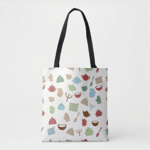 Kitchen pattern tote bag