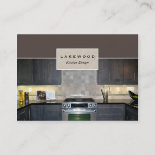 Kitchen Photo Business Card Taupe