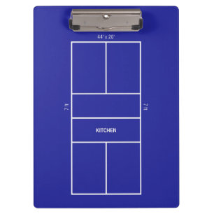 Kitchen Pickleball Court Diagram Clipboard