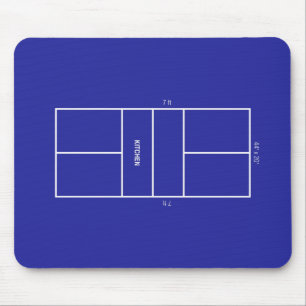 Kitchen Pickleball Court Diagram Mouse Mat