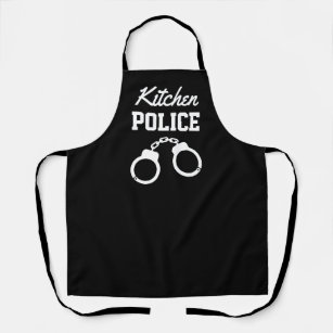 Kitchen police funny handcuff apron for him or her