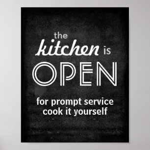 kitchen poster humorous quote cook it yourself