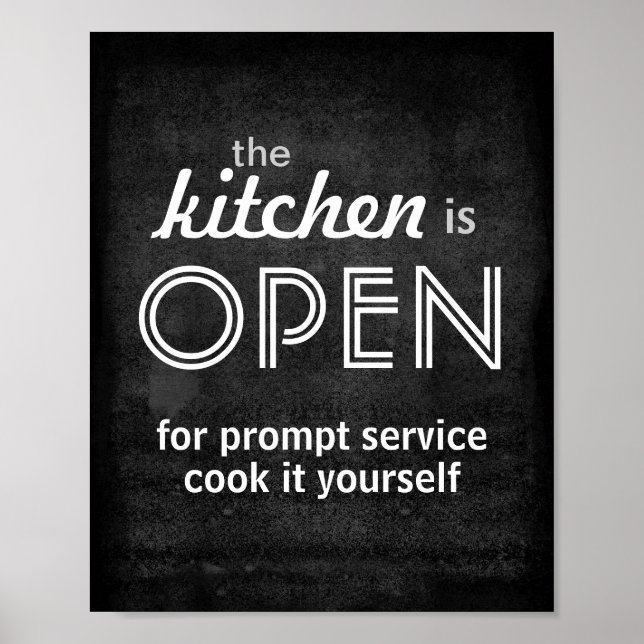 kitchen poster humorous quote cook it yourself (Front)