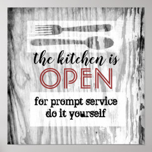 kitchen poster humourous quote cook it yourself