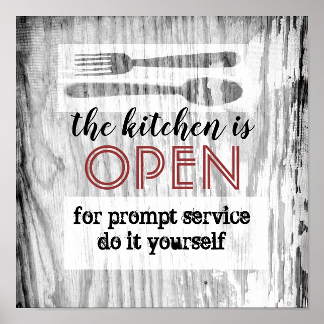 kitchen poster humourous quote cook it yourself (Front)