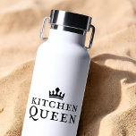 Kitchen Queen Pickleball Hat Crown Gift For Her Water Bottle<br><div class="desc">Stay hydrated like royalty with this stylish Kitchen Queen Pickleball Water Bottle featuring a sleek crown design for players who dominate the NVZ. Perfect for league nights, tournaments, practice sessions, or casual weekend matches, this sporty and minimalist bottle keeps your drinks cold while you control the kitchen line. Designed for...</div>