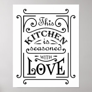 Kitchen quote design poster