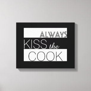 kitchen quote wrapped canvas bold black and white