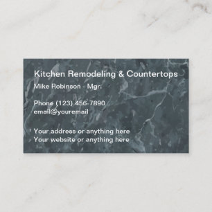 Kitchen Remodeling Stone Look Background Business Card