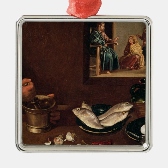 Kitchen Scene with Christ Metal Tree Decoration (Front)