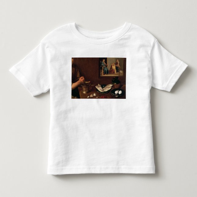 Kitchen Scene with Christ Toddler T-Shirt (Front)