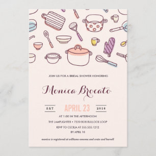 KITCHEN SHOWER bridal shower invitation
