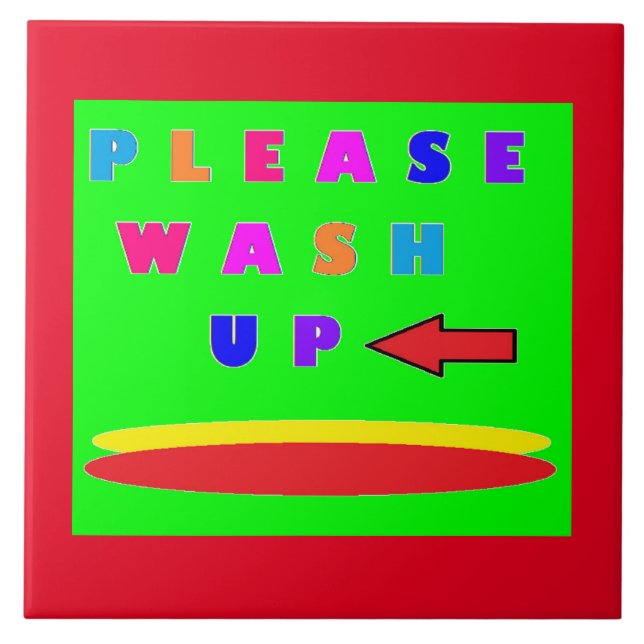 Kitchen sign message with words tile (Front)