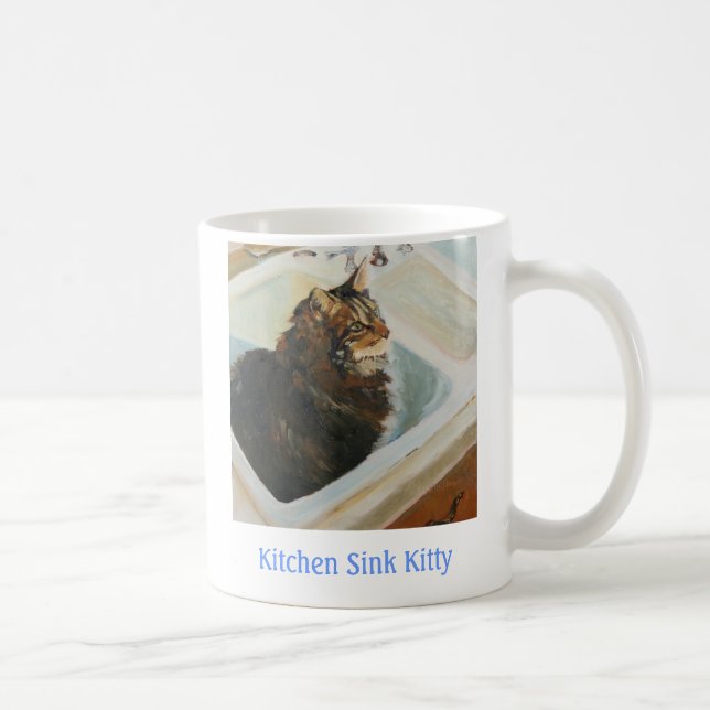 Kitchen Sink Kitty Mug (Right)