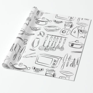 Kitchen Sketch Wrapping Paper