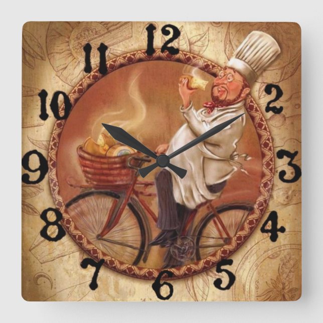 Kitchen Square Wall Clock (Front)