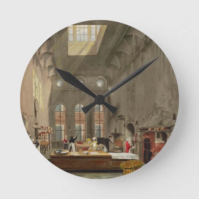 Kitchen, St. James's Palace, engraved by William J Round Clock (Front)