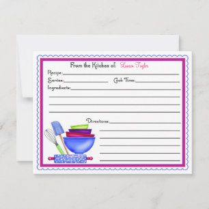Kitchen Supplies Baking Cooking Recipe Cards